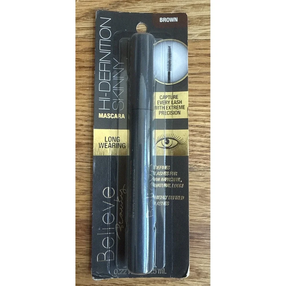 Believe Beauty Hi Definition Skinny Brown Mascara New Sealed